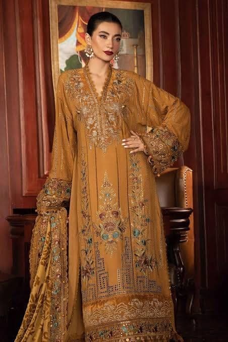 Mustard Gold Embroidered Suit