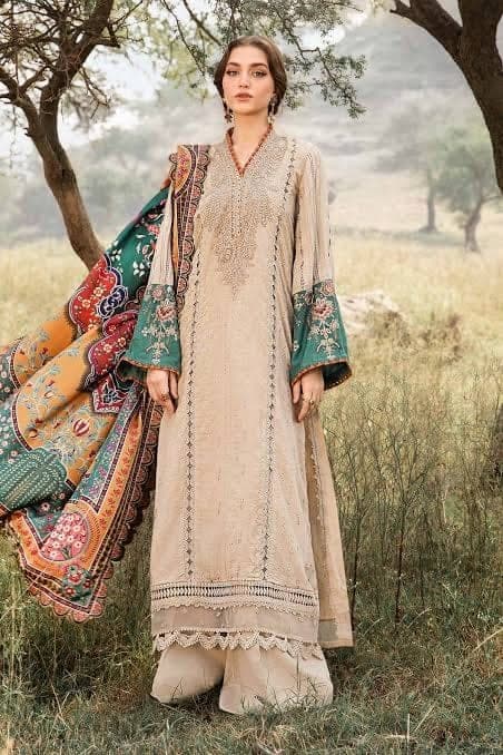 Oatmeal Embroidered Semi Formal Suit