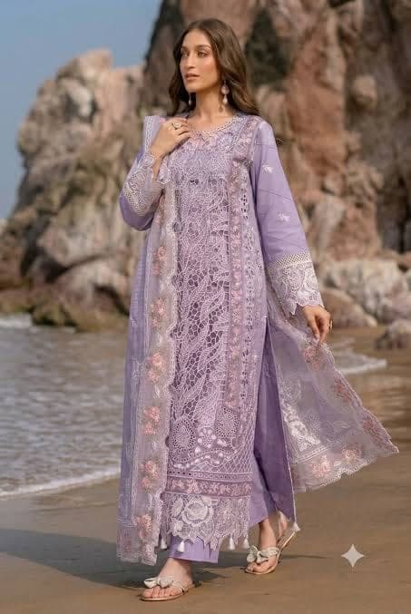 Lilac Schiffli Semi Formal Suit