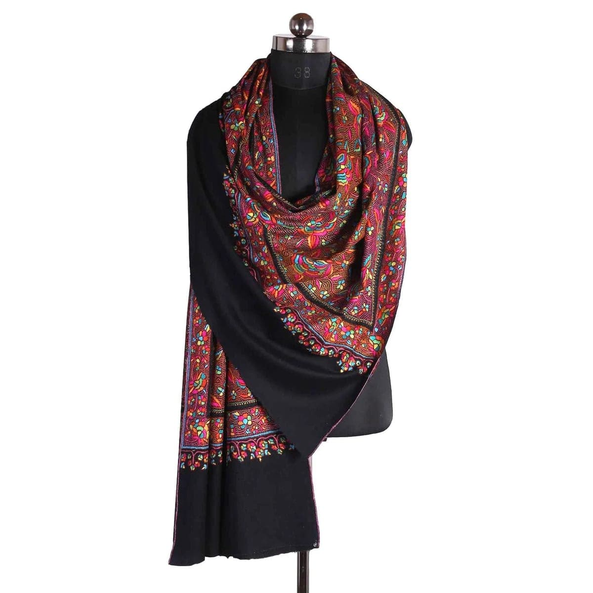 Black Kashmiri Embroidered Shawl